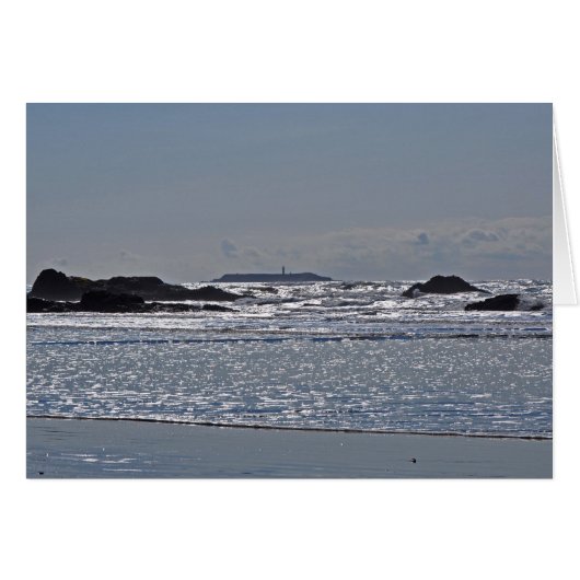 Destruction Island Lighthouse from Ruby Beach Cards (Front Horizontal)