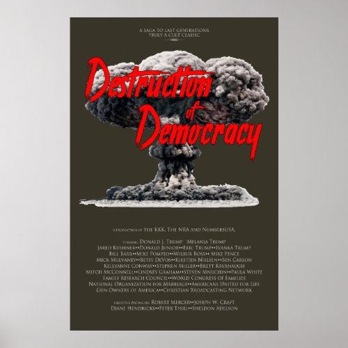 Destruction of Democracy Poster