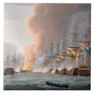 Destruction of the Danish Fleet before Copenhagen, Ceramic Tile