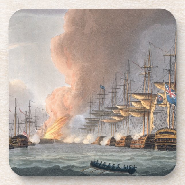 Destruction of the Danish Fleet before Copenhagen, Drink Coaster (Front)