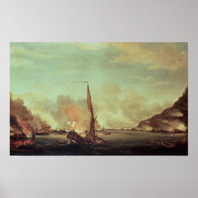 Destruction of the floating batteries at poster (Front)