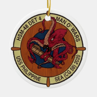 Det 4 Christmas at Sea Ceramic Ornament