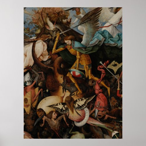 Detail Fall of the Rebel Angels by Pieter Bruegel Poster