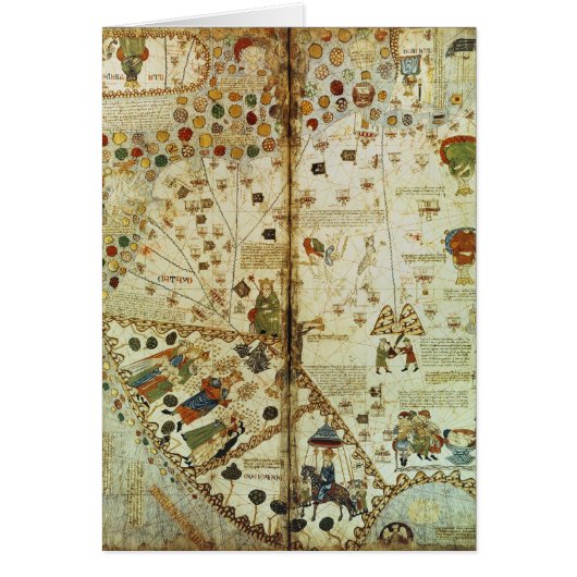 Detail from a Catalan World Map Cards (Front)