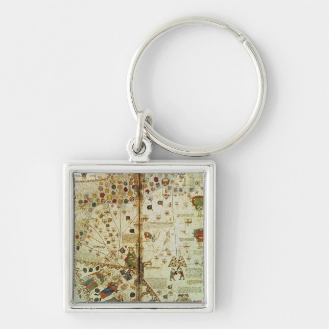 Detail from a Catalan World Map Keychain (Front)