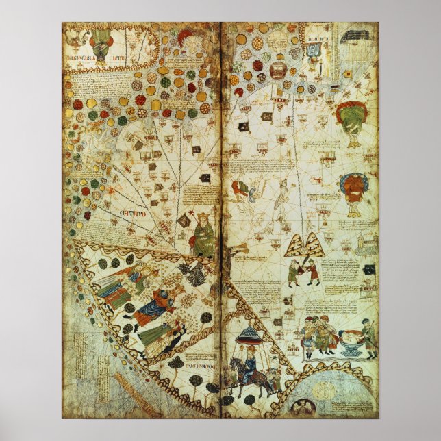 Detail from a Catalan World Map Poster (Front)