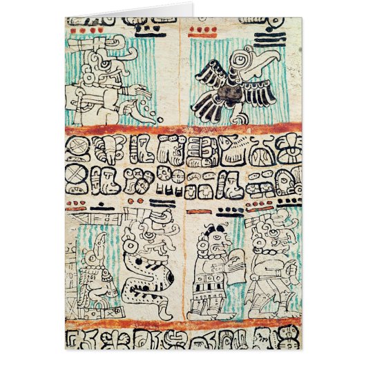 Detail from a Mayan codex Cards (Front)