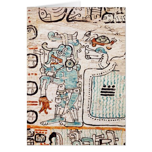 Detail from a Mayan codex Cards (Front)