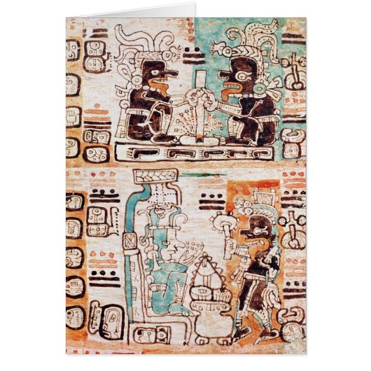 Detail from a Mayan codex Cards (Front)
