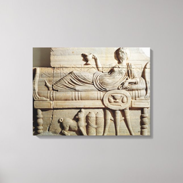 Detail from a sarcophagus canvas print (Front)