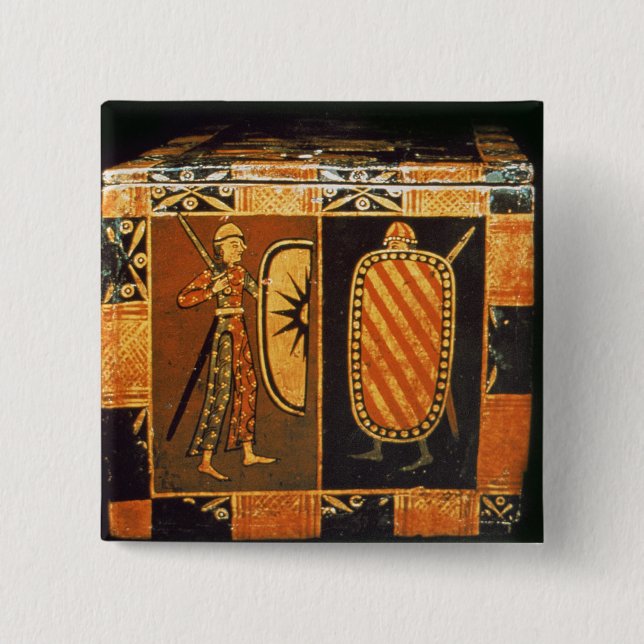 Detail from a wedding chest button (Front)