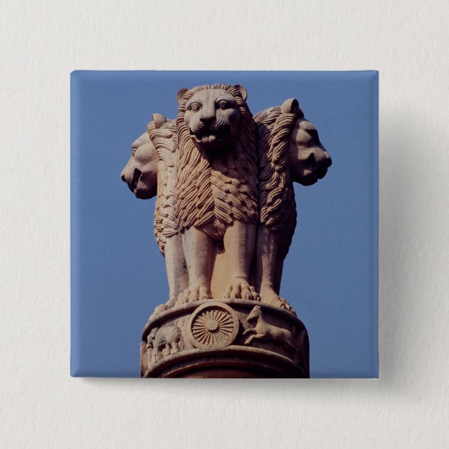 Detail from an Ashoka Pillar Button (Front)