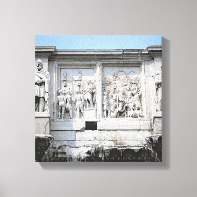 Detail from the Arch of Constantine Canvas Print (Front)