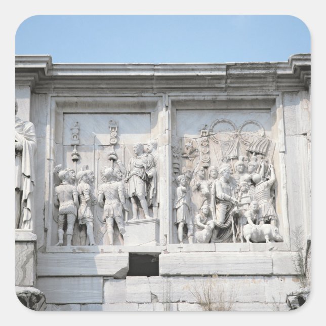 Detail from the Arch of Constantine Square Sticker (Front)