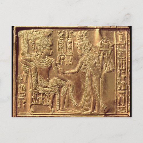 Detail from the Golden Shrine of Tutankhamun Postcard