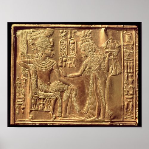 Detail from the Golden Shrine of Tutankhamun Poster