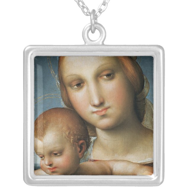 Detail from <Virgin and Child> Attributed to Rapha Silver Plated Necklace (Front)