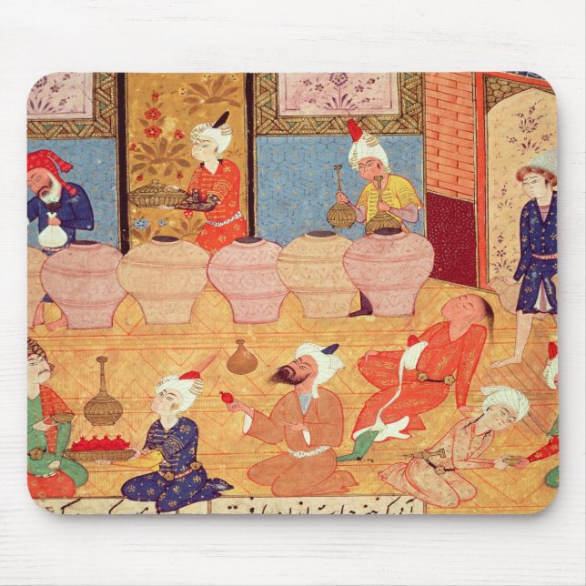 Detail of a banquet with musicians mouse pad (Front)