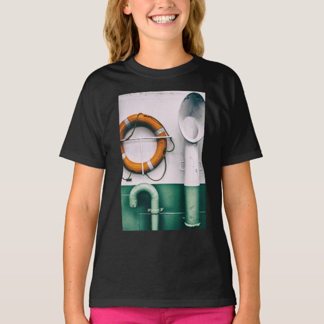 Detail of a ferry with respirators and buoy T-Shirt (Front)