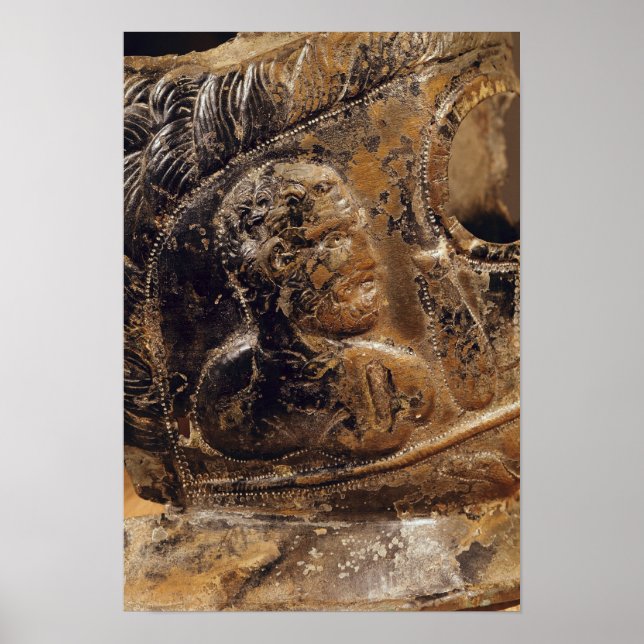 Detail of a gladiator's mask poster (Front)