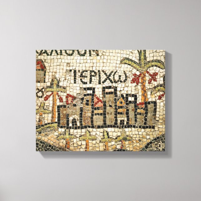 Detail of a map of Jericho Canvas Print (Front)