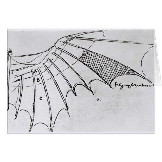Detail of a mechanical wing cards (Front Horizontal)