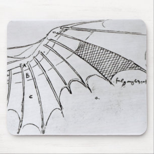 Detail of a mechanical wing mouse pad