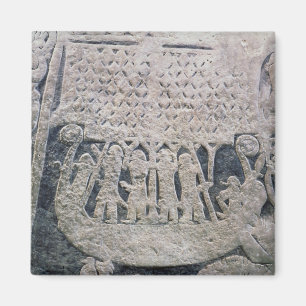 Detail of a picture stone magnet
