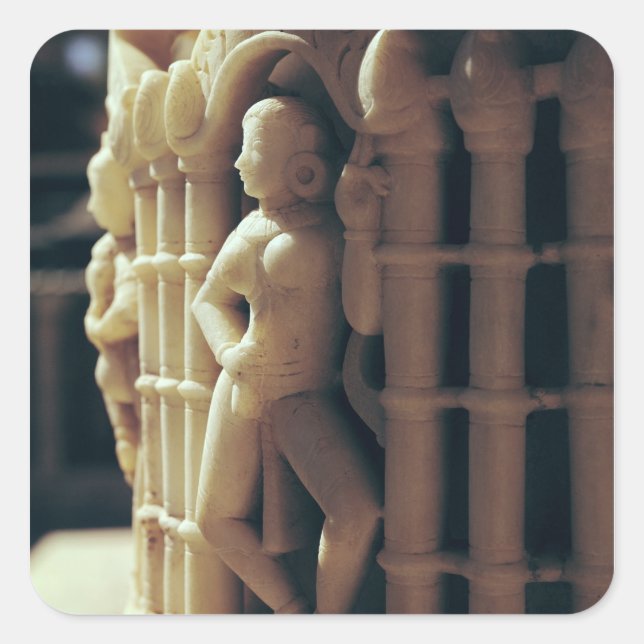 Detail of a pillar, c.1230 AD Square Sticker (Front)