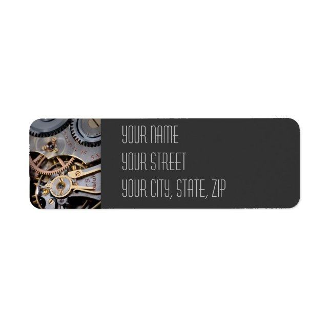 Detail of a pocket watch label (Front)
