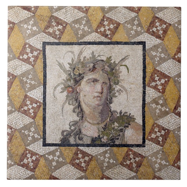 Detail of a Roman Mosaic Floor Panel - Tile (Front)