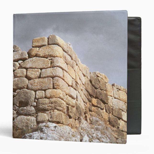 Detail of a stone wall 3 ring binder (Front/Inside)
