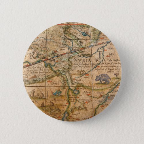 Detail of Africa from a Globe Button