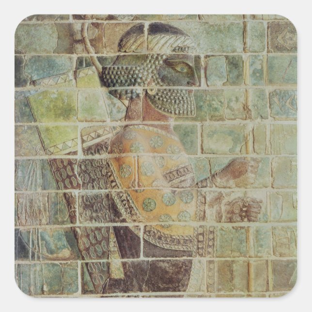 Detail of an archer from a frieze square sticker (Front)