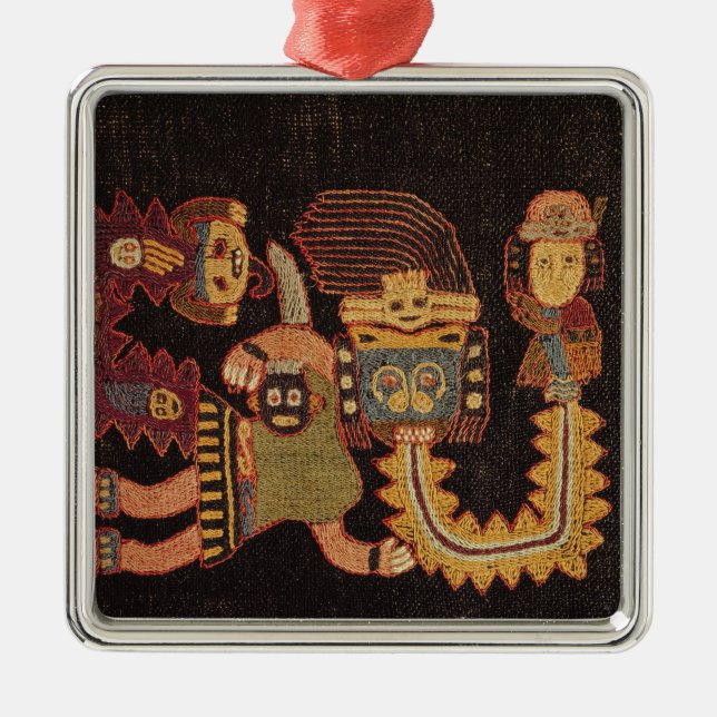 Detail of Burial cloth, Paracas Tribe Metal Ornament (Front)