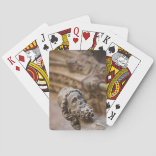Detail of cloisters Patriarch Zacarias statue Poker Cards