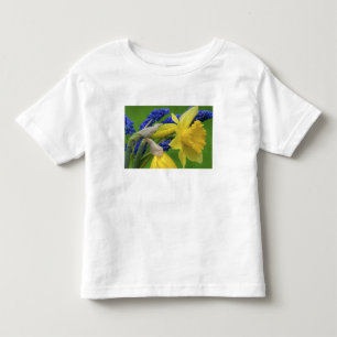 Detail of daffodil and hyacinth flowers. Credit Toddler T-shirt