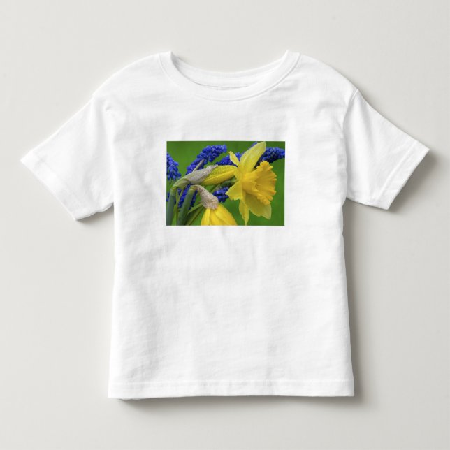 Detail of daffodil and hyacinth flowers. Credit Toddler T-shirt (Front)