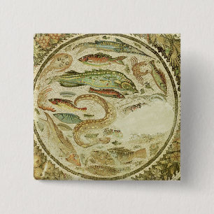 Detail of fish, The Four Seasons, from Vega Baja Button