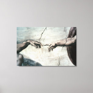 Detail of Hands from <Creation of Adam> by Michela Canvas Print