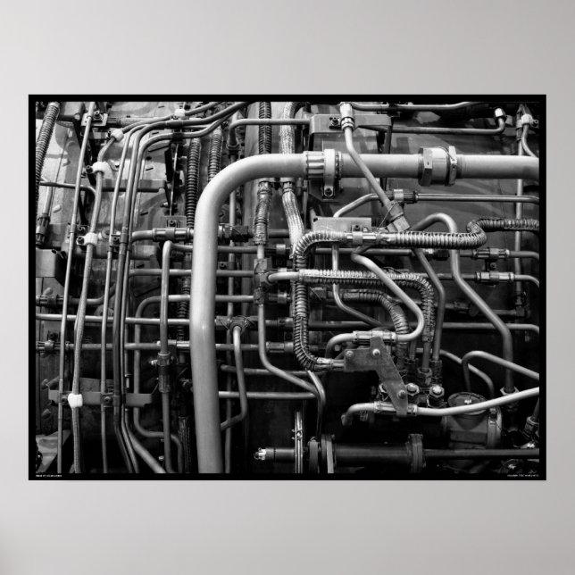 Detail of J-58 Jet Engine Poster (Front)