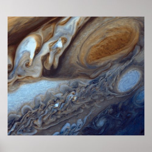 Detail of Jupiter Atmosphere Great Red Spot Poster