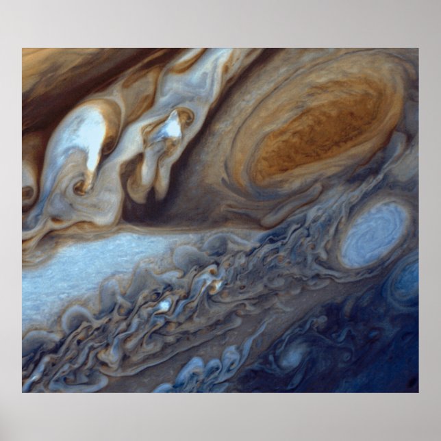 Detail of Jupiter Atmosphere Great Red Spot Poster (Front)
