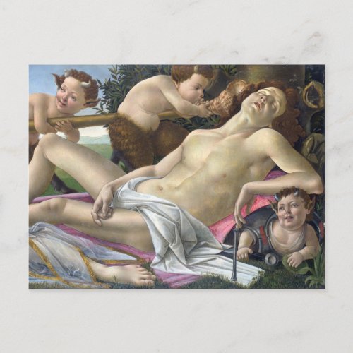 Detail of Mars Venus and Mars by Botticelli Postcard