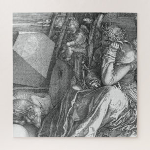Detail of Melancholia I by Albrecht Dürer (1514) Jigsaw Puzzle