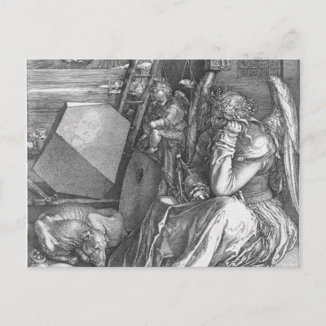 Detail of Melancholia I by Albrecht Dürer (1514) Postcard (Front)