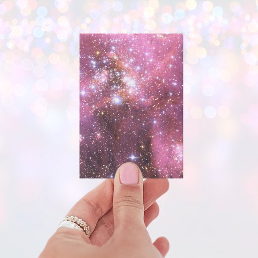 Customizable Detail of NGC 346 in Pink Business Card Templates