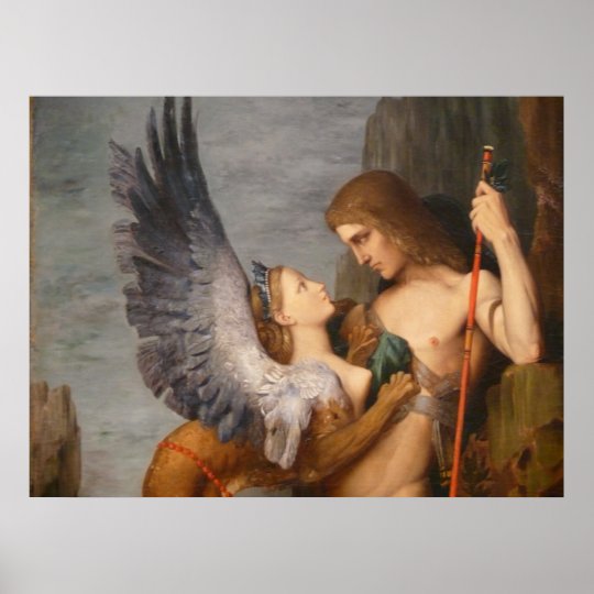 Detail of Oedipus and the Sphinx by Gustave Moreau Poster