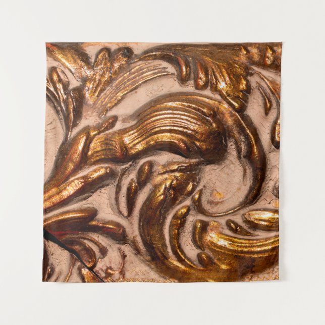 detail of ornamental picture frame, bronze color.  tapestry (Front)