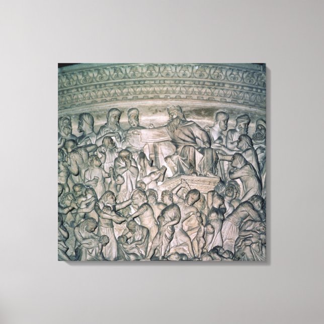 Detail of Pulpit, 1302-10 Canvas Print (Front)